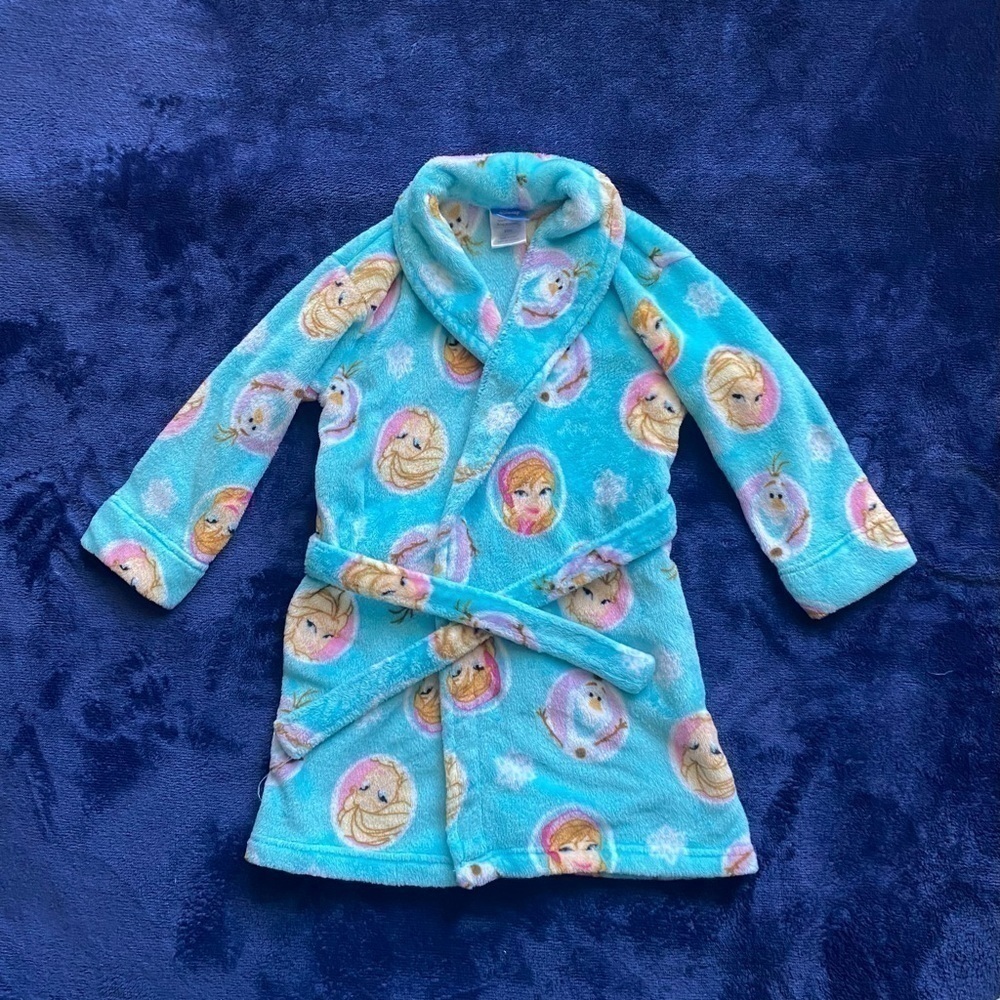 DISNEY-FROZEN-BLUE ROBE - Picture 2 of 7